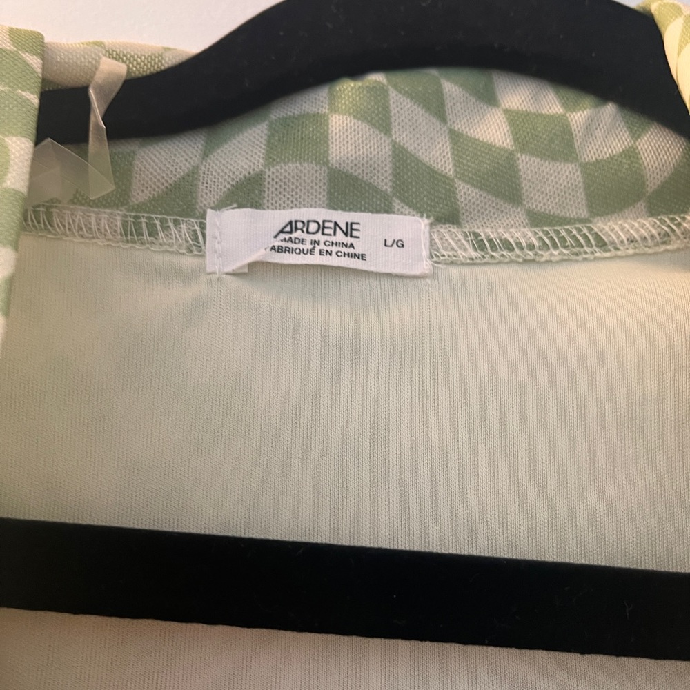 Green checkered dress
